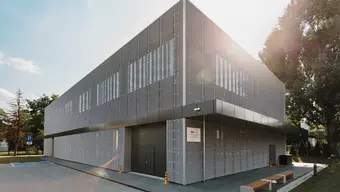 Image of a modern grey building