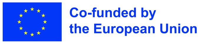 Image of the EU flag with a phrase "co-funded by the European Union" on the right