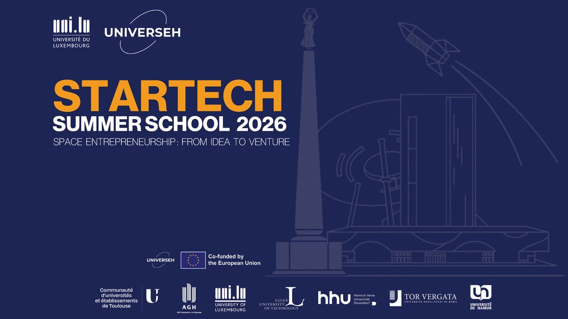 A poster of the STARTECH Summer School with logotypes of UNIVERSEH universities.