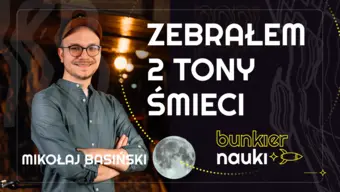 Grafika ilustracyjno-informacyjna z podtytułem odcinka („Zebrałem 2 tony śmieci”), imieniem i nazwiskiem gościa-rozmówcy oraz jego zdjęciem.