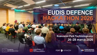 Grafika dekoracyjna z nazwą, miejscem i datą wydarzenia oraz nazwami organizatorów i ich logotypami.