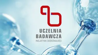Grafika dekoracyjna z logotypem IDUB