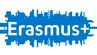 Grafika dekoracyjna z napisem Erasmus+