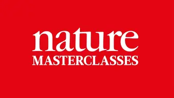 Grafika dekoracyjna z napisem Nature Masterclasses