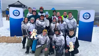 Photo of AGH University snowboard team