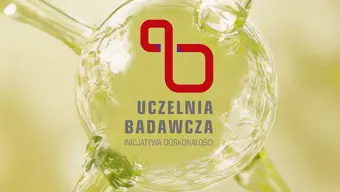 Grafika dekoracyjna z logotypem IDUB