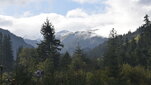 The Tatra Mountains on a cloudy day.