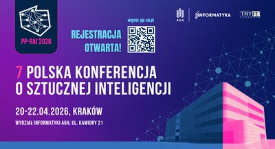 Grafika informacyjno-dekoracyjna z nazwą, datą i miejscem konferencji.