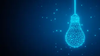 Grafika dekoracyjna: podświetlona żarówka