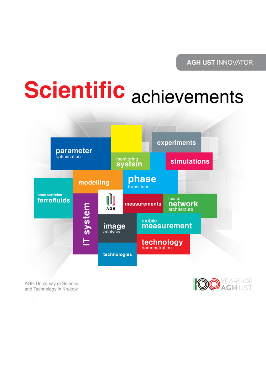 Cover of an AGH UST Innovator – Achievements of researchers at AGH UST