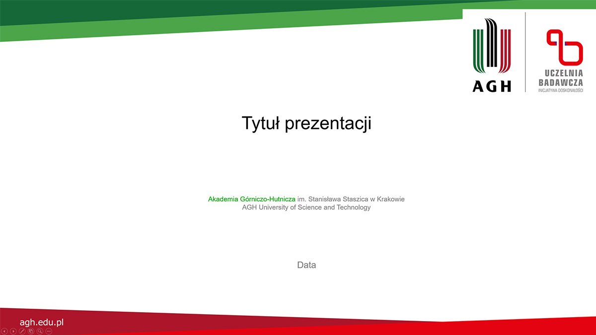 Screenshot of the presentation template.